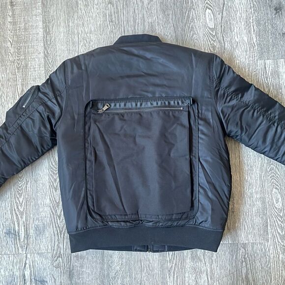 Men’s Gifts of Fortune Black Nylon Anarchy Bomber Jacket Size Medium - Picture 8 of 8